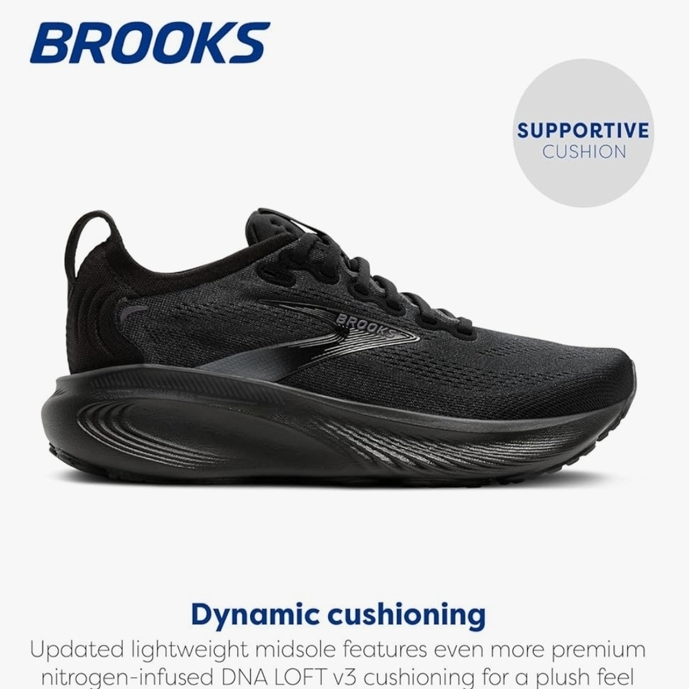 Brooks Men's All-Black Athletic Shoes - Picture 3 of 13